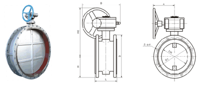 通风蝶阀 D341H、D341W 型 PN0.5~PN1